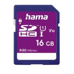 Hama 00124134 16Gb Sdhc Card, Uhs-I Class 10, 80Mb/S Blue
