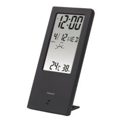 Hama 00186365 Thermometer / Hygrometer, With Weather Indicator Black