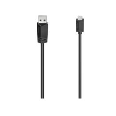 Hama 00200608 Micro USB Cable, 1.5M USB-A - Micro-USB Black