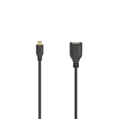 Hama 00200613 USB Otg Adapter, Micro-Usb To USB-A Black