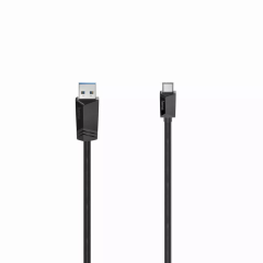 Hama 00200650 USB-C Cable, USB-C Plug - USB-A Plug, USB 3.2 Gen 1, 5 Gbit/S, 0.25M Black