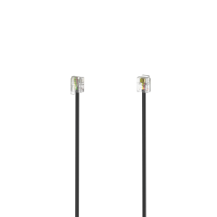 Hama 00201137 Modular Cable 6P4c To 6P4c 3M Black