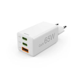 Hama 00201996 Mini Charger With 2Xusb-C / USB-A 65W White