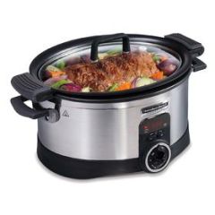 HAMILTON BEACH 33999-SAU 5.5L Programmable Stovetop Slow Cooker Stainless/Black