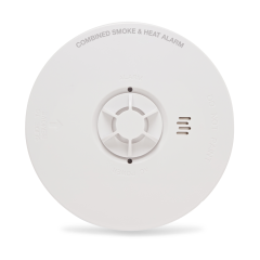 Hispec HSSA/HE/10 Pulse Heat Alarm, Mains Powered With 10Year Backup Battery Life (Full Unit) White