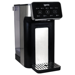 Igenix IGWDH0322B 3L Instant Hot Water Dispenser Black & Stainless Steel