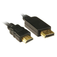 Jedel DP-HDMI-1.8 Displayport Male To HDMI Male Converter Cable, 1.8 Metres Black