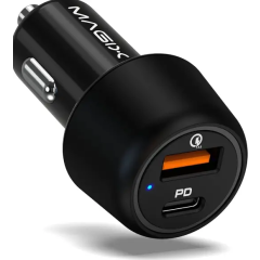 Magix MGX-B-067E 38W Car Charger USB Type-A + USB Type-C Black