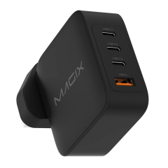 Magix MGXB257B 120W Power Adapter - 3X USB Type-C - 1X USB Type-A Black