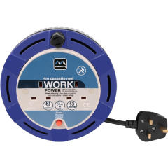 masterplug SCT0413/2BL 4M Cassette Reel 2 Socket 13Amps Blue Black