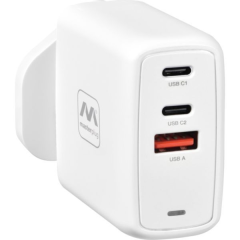 masterplug USBPLGACC67W/U 67W USB A + C Fast Charger White