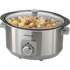 Morphy Richards 461014 Slow Cooker, 6.5L Brushed Steel