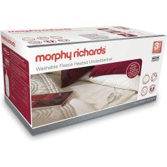 Morphy Richards 600012 Washable Fleece Heated Underblanket, Double Cream 