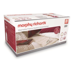 Morphy Richards 600014 Fleece Heated Underblanket - King Two Controllers Tie Cord