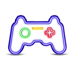 Music Hero LUNEONJSTICK Led Neon Signs, Ready To Play - Joystick, Indoor Lights, USB Cable Blue