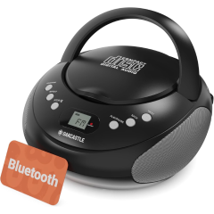 Oakcastle CD250 BLACK UK Portable CD Player, FM Radio + Bluetooth Black