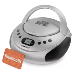 Oakcastle CD250 SILVER UK Portable CD Player, FM Radio + Bluetooth Silver