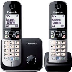 Panasonic KX-TG6812EB Dect Cordless 2Telephones-Silver-Black