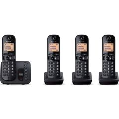 Panasonic KX-TGC224EB Quad Handset Telephone