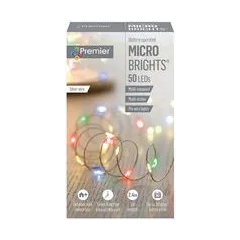 Premier Lb151209m 50 Led Micro Brights 2.5M Lit Length Multicolour