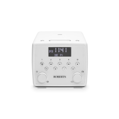 Roberts Radio SOUND49W Dab+ / FM RDS / Bluetooth / USB / CD Stereo Clock Radio White