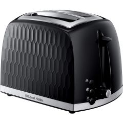 Russell Hobbs 26061 2 Slice Black Honeycomb Collection Toaster