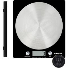 Salter 1036 BCFEU12 Disc Electronic Kitchen Scale Black-Silver