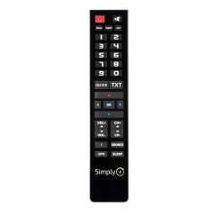 Superior SUPTB016 Simply+ Universal Remote For All Makes With Large Buttons Black