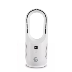 Swan SFA16940 Retro Rechargeable Bladeless Fan - USB-C White