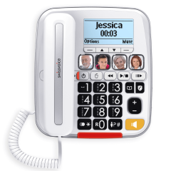 Swissvoice XTRA 3355 COMBO Corded Phone With Answerphone And Cordless Handset White