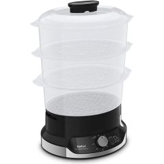 Tefal VC204865 Ultra Compact V2 3 Tier Steamer Black/Stainless