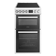Teknix TKED54W Ceramic Cooker, Double Oven, 50Cm White