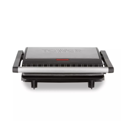 Tower T27038 3 Portion Health Grill + Panini Press Stainless Steel
