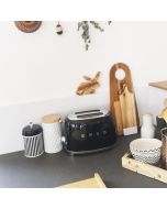 Smeg TSF01BLUK Toaster, Black
