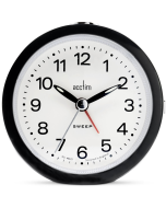 Acctim 15763 Elana Non-Ticking Analogue Alarm Clock Black