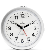 Acctim 15767 Elana Non-Ticking Analogue Alarm Clock Silver