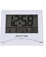 Acctim 15782 Mini Flip 2 LCD Alarm Clock White