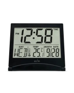 Acctim 15783 Mini Flip 2 Clock Alarm Black