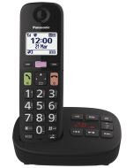 Panasonic KX-TGU130EB Digital Cordlessphone, Easy To Use, Single Unit Black