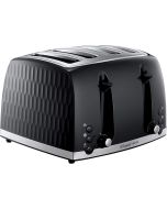 Russell Hobbs 26071 4 Slice Black Honeycomb Collection Toaster