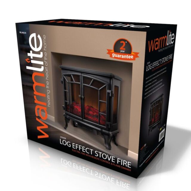 Warmlite WL46020 2KW Rochester Electric Double Door Fireplace