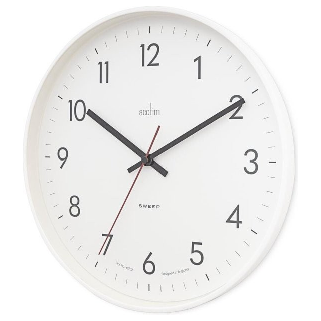 Acctim 23042 Aster 30Cm Sweep Wall Clock White