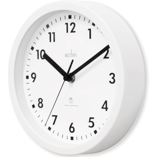 Acctim 74662 Nardo Radio Controlled Wall Clock White