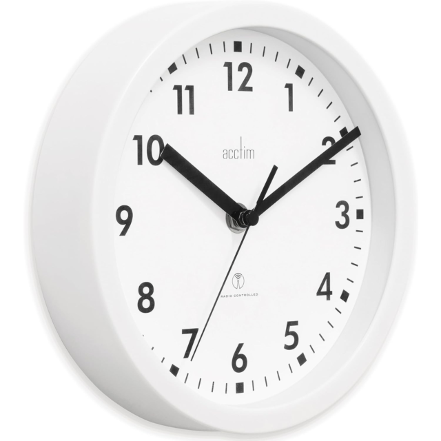 Acctim 74662 Nardo Radio Controlled Wall Clock White