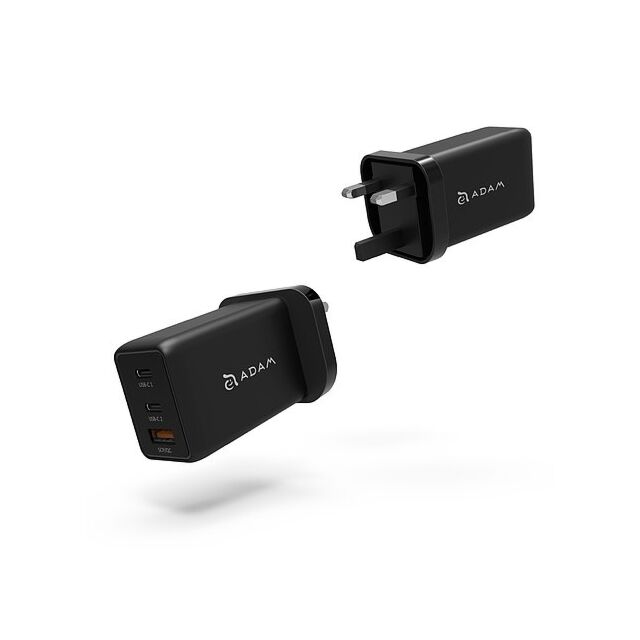 ADAM elements APAAGF6UKBK 65W Super Charging Kit USB-C & USB-A Ports Black