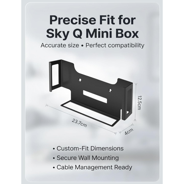 ALFHEIM B08M9K8K2P Sky Q Mini Box Bracket Black