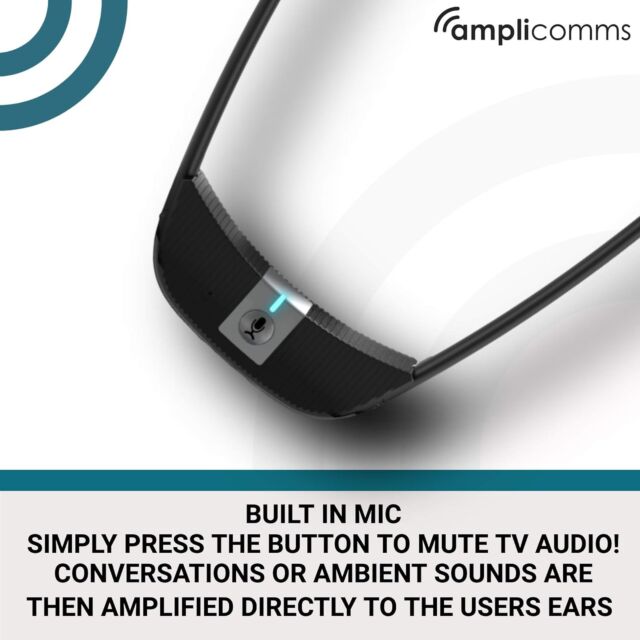AMPLICOMMS TV3500 TV Earphones Plug And Play Black