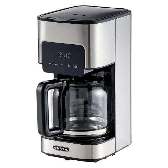 Ariete 1398 Digital Metal Drip Coffee Machine, 900W Stainless Steel