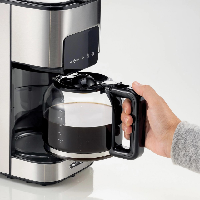 Ariete 1398 Digital Metal Drip Coffee Machine, 900W Stainless Steel