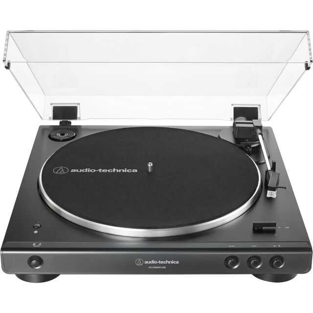 Audio-Technica AT-LP60XBT-BK Fully Automatic Belt-Drive Stereo Turntable - Bluetooth Black